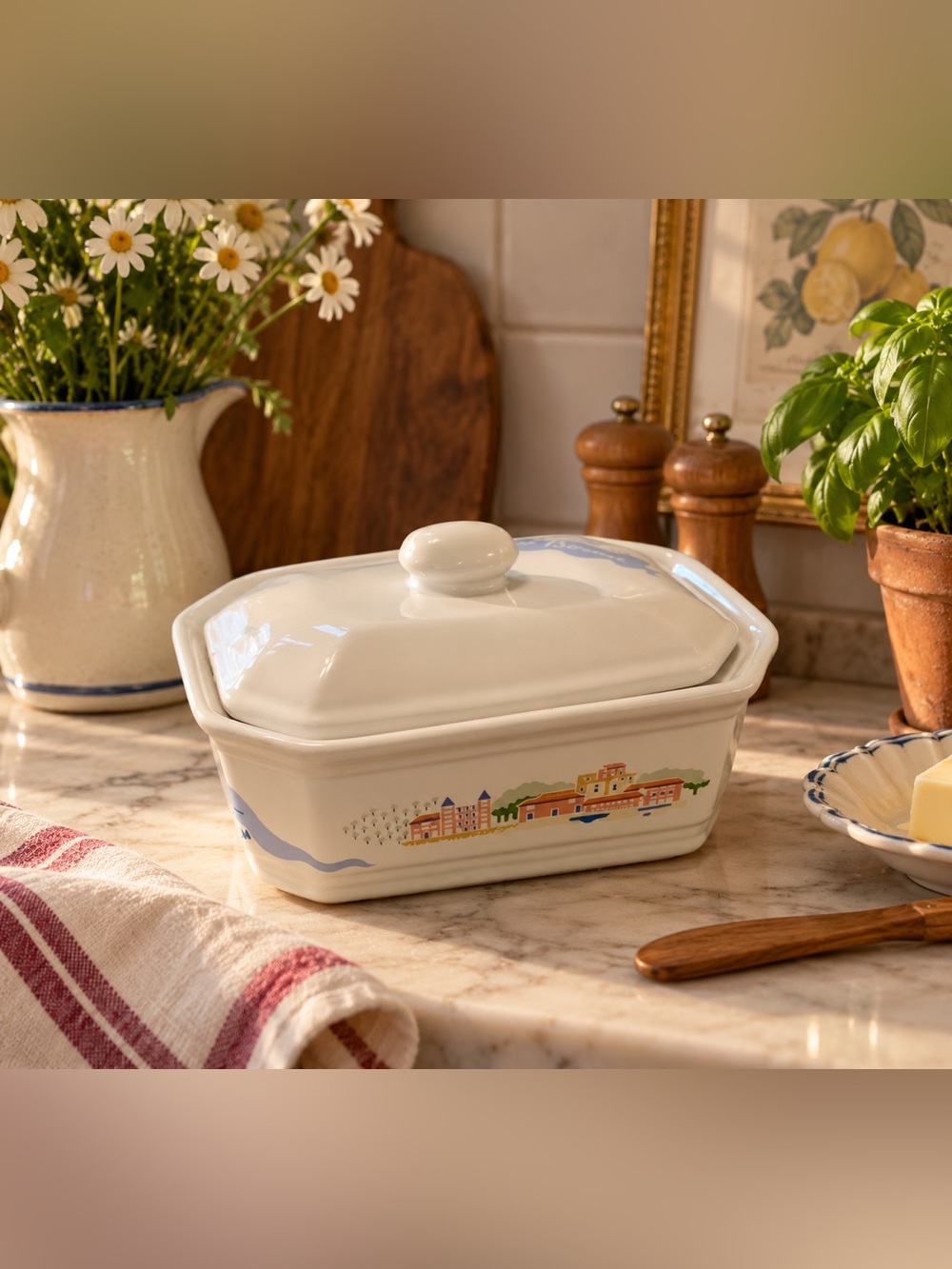 🎀 VINTAGE 🎀 1987 Paul Bocuse Oven Safe Stoneware Baking Dish Crock with Lid